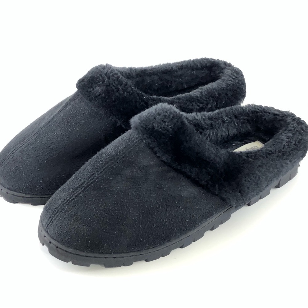Black Comfortview slip on mules/shoes Hard bottom